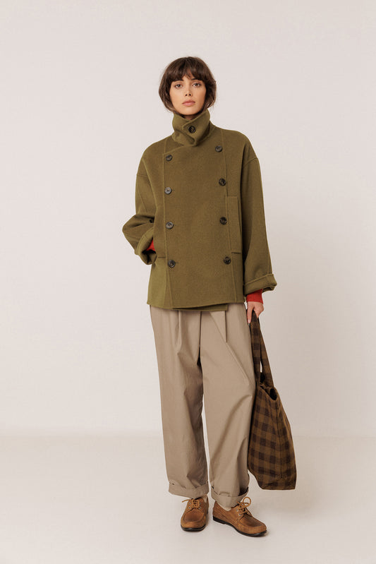 DOUBLE-BREASTED WOOL COAT 3