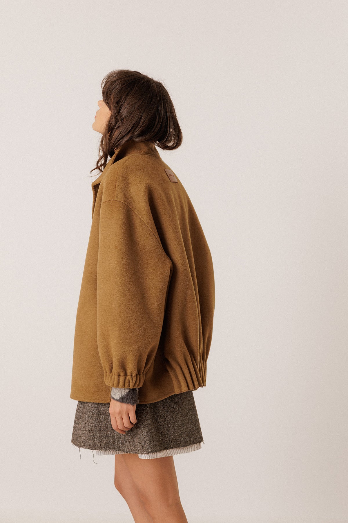 CHAQUETÓN LANA EFECTO BOMBER