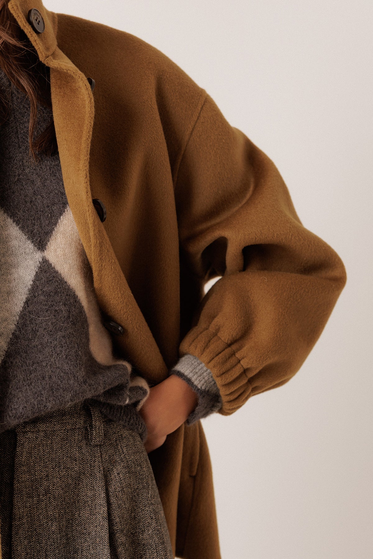 CHAQUETÓN LANA EFECTO BOMBER