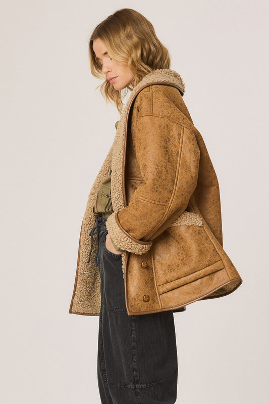 VINTAGE SUEDE-EFFECT PELISSE 1