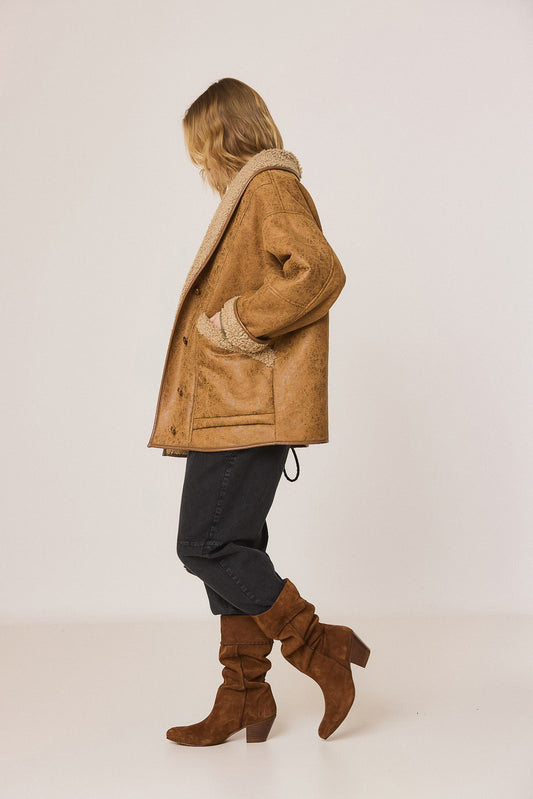 VINTAGE SUEDE-EFFECT PELISSE 3
