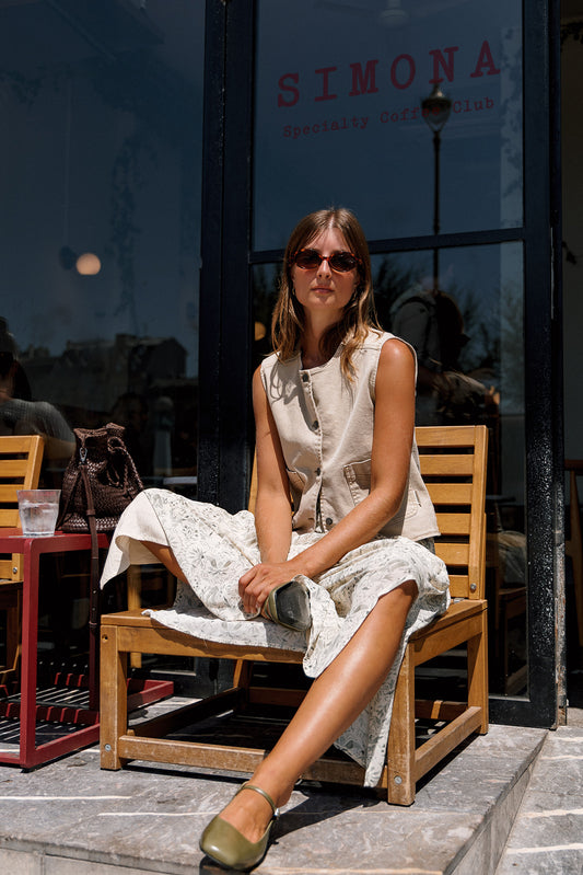 GILET SERGÉ DE COTON 1