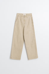 WIDE-LEG COTTON PANTS