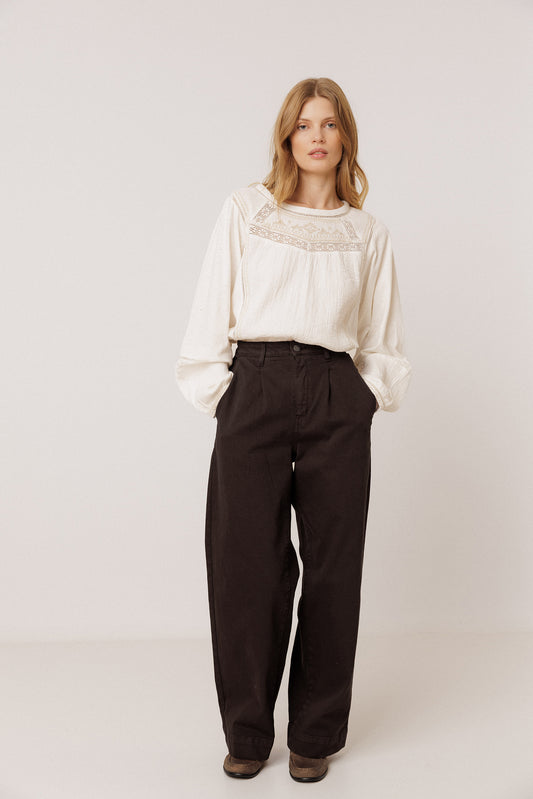 [CL] WIDE-LEG COTTON PANTS 1