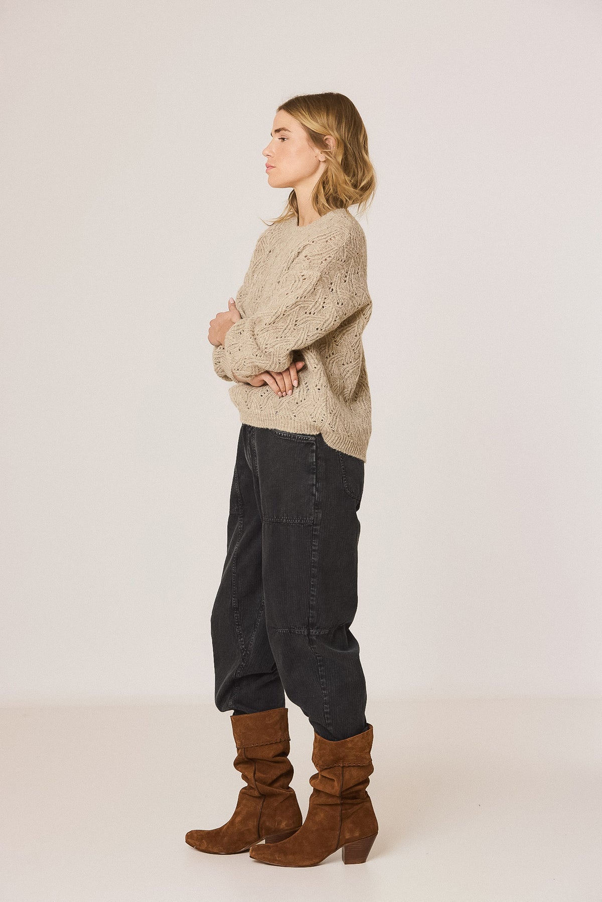 DECORATIVE SWEATER WITH ALPACA