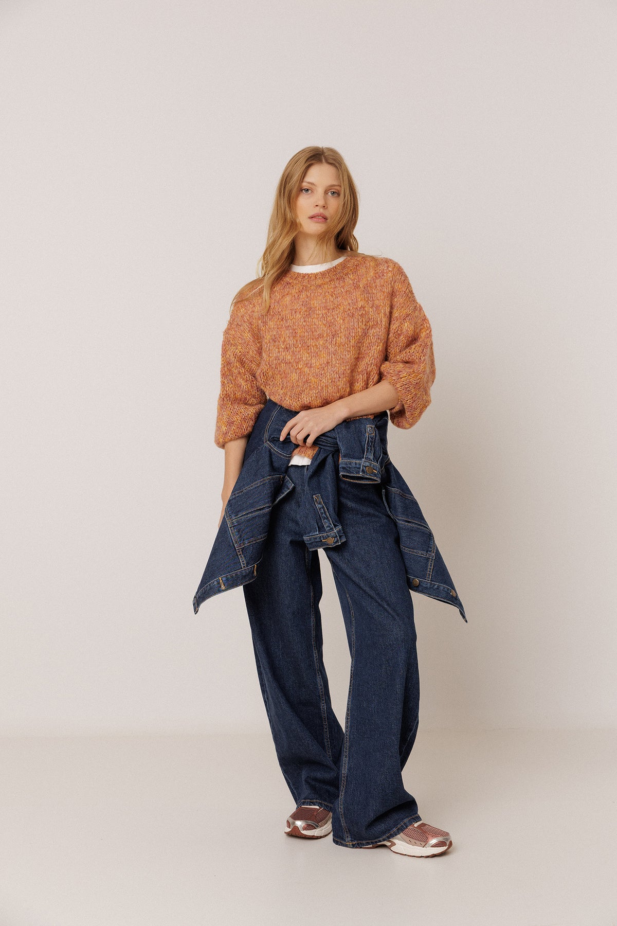 DECORATIVE MELANGE SWEATER