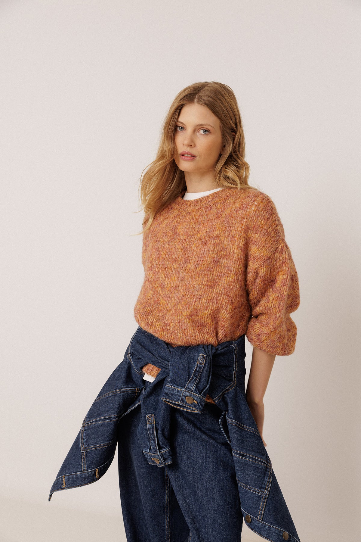 DECORATIVE MELANGE SWEATER