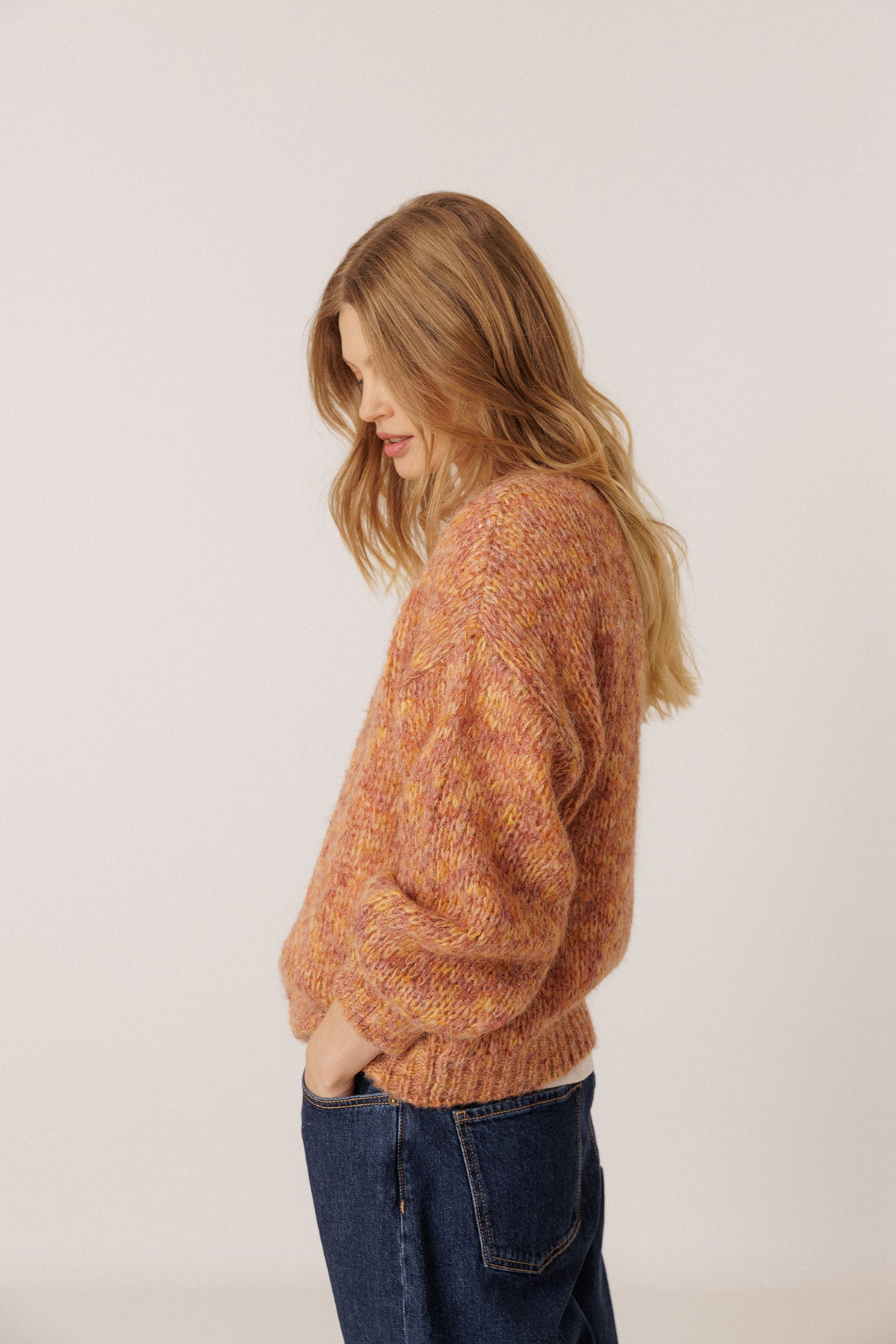 DECORATIVE MELANGE SWEATER