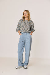 DECORATIVE MELANGE SWEATER