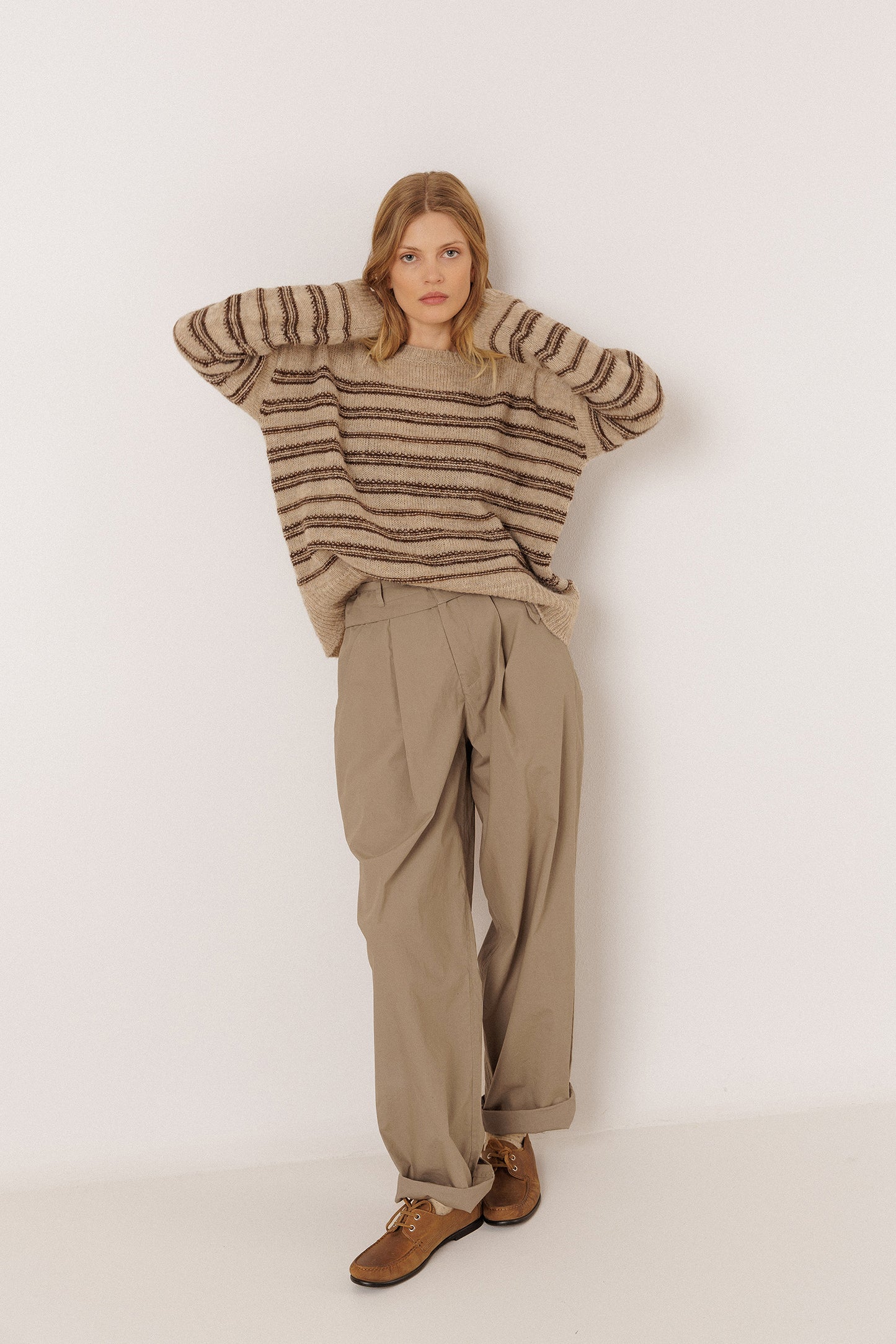 JACQUARD STRIPED PULLOVER