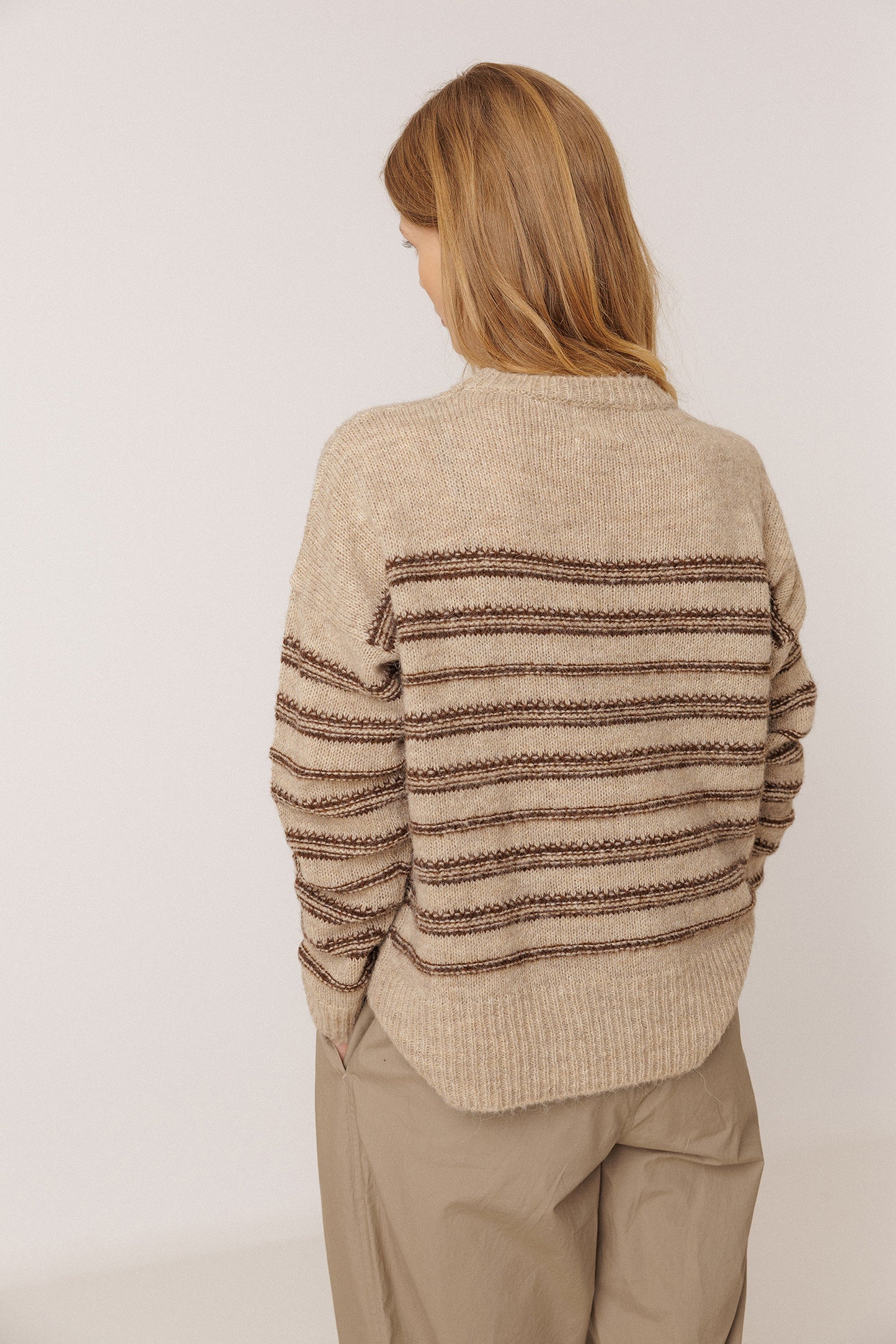 JACQUARD STRIPED PULLOVER