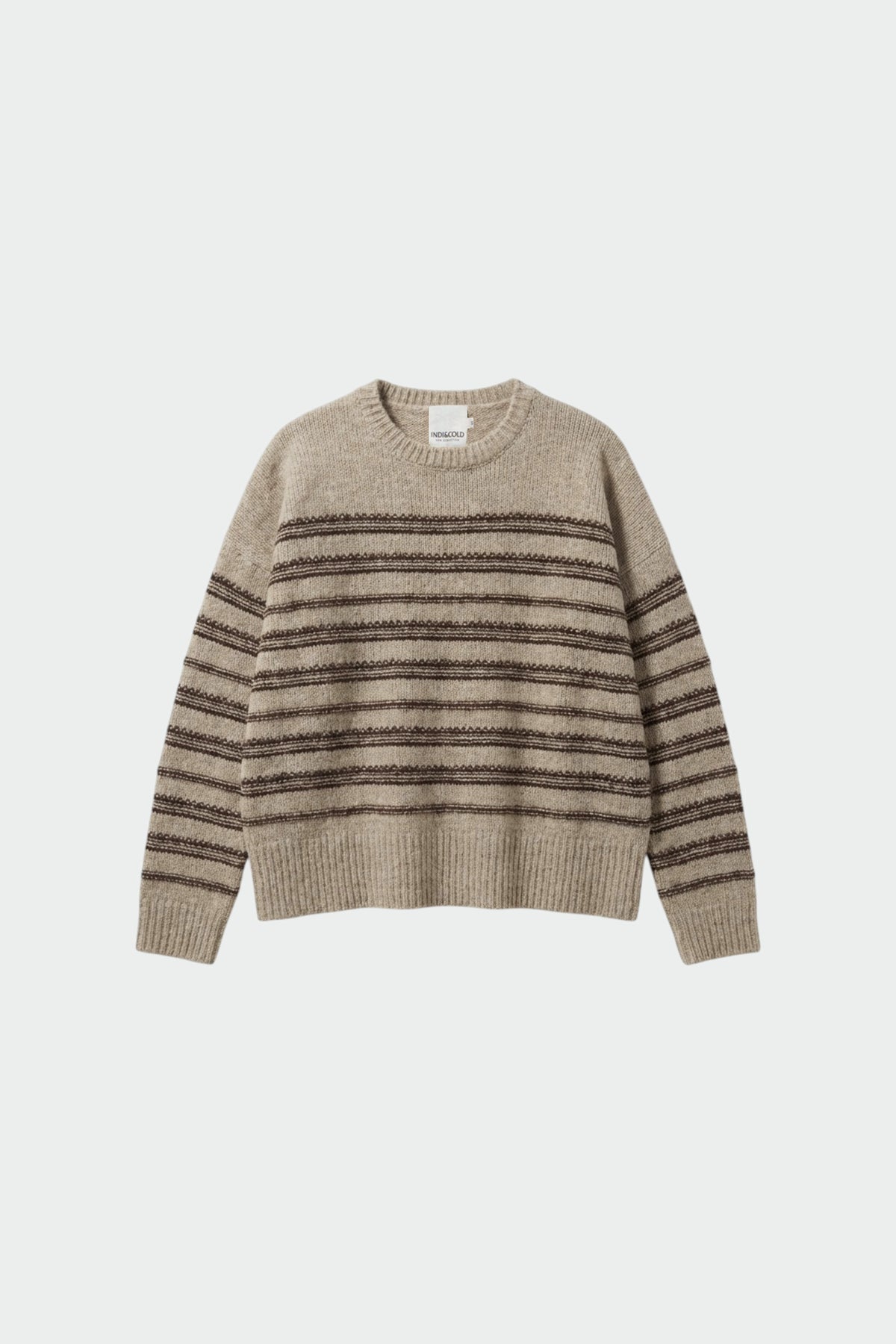 JACQUARD STRIPED PULLOVER