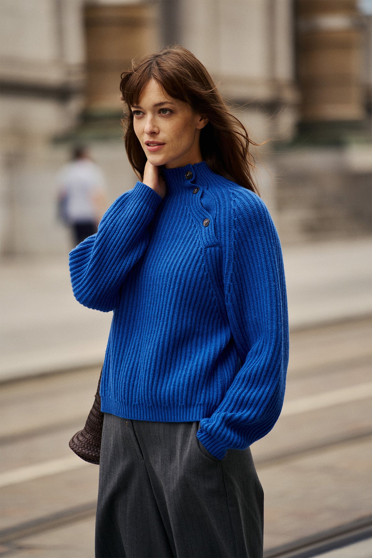 CASHMERE BLEND WOOL SWEATER