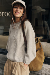 CASHMERE BALLOON-SLEEVE SWEATER