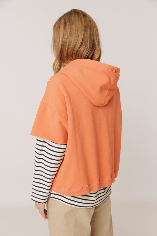 SHORT-SLEEVE HOODED SWEATSHIRT 5