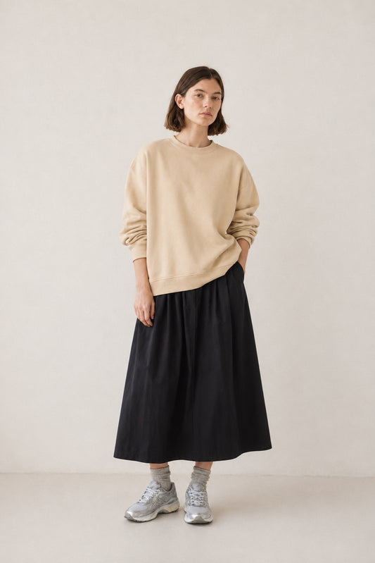 BASIC PLEATED SWEATSHIRT 2