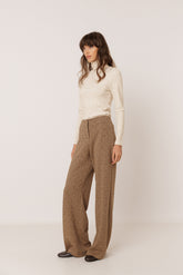 PANTALON JACQUARD DOUBLE TISSU