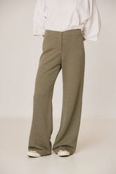 PANTALON JACQUARD DOUBLE TISSU