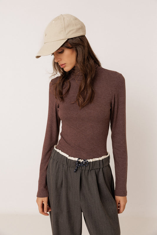 FITTED RIBBED T-SHIRT 1