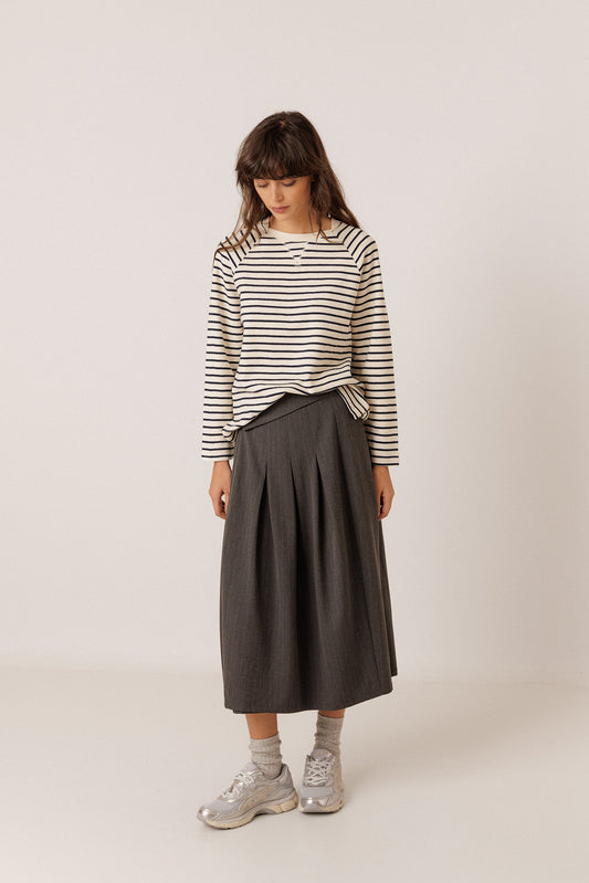 STRIPED TERRYCLOTH SWEATSHIRT 1
