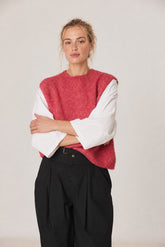 BOXY VEST WITH MOHAIR