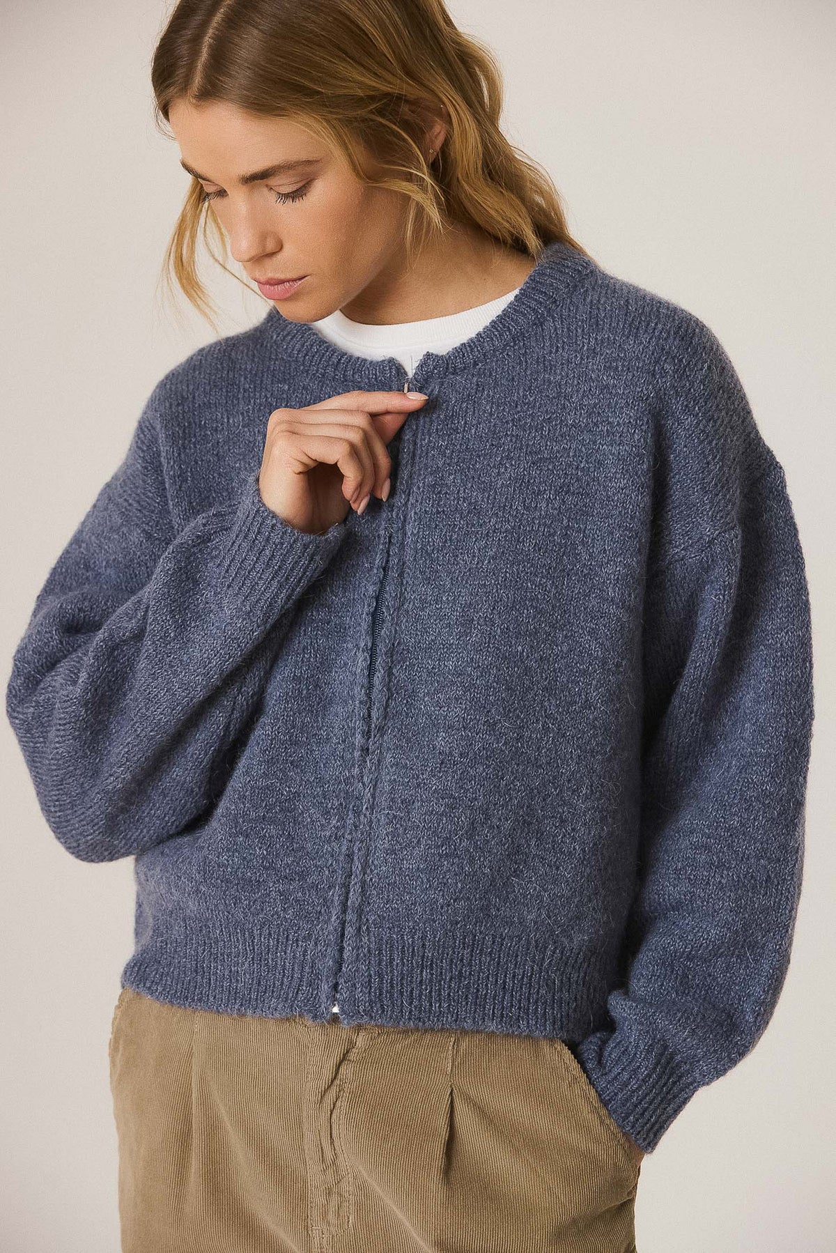 BOMBER-STYLE JACKET WITH MOHAIR