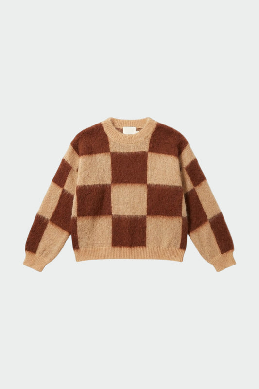 BRUSHED-EFFECT PLAID SWEATER 6