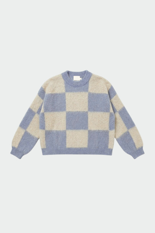 BRUSHED-EFFECT PLAID SWEATER 5