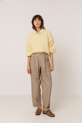 BRUSHED-EFFECT MOHAIR SWEATER