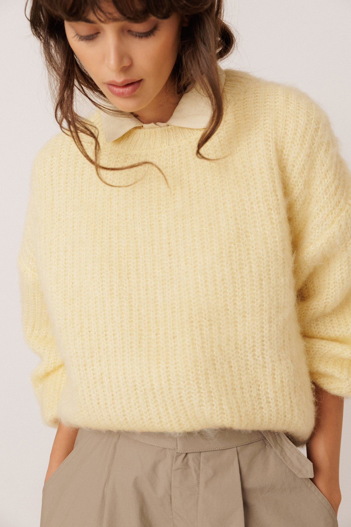 PULL MOHAIR EFFET BROSSÉ