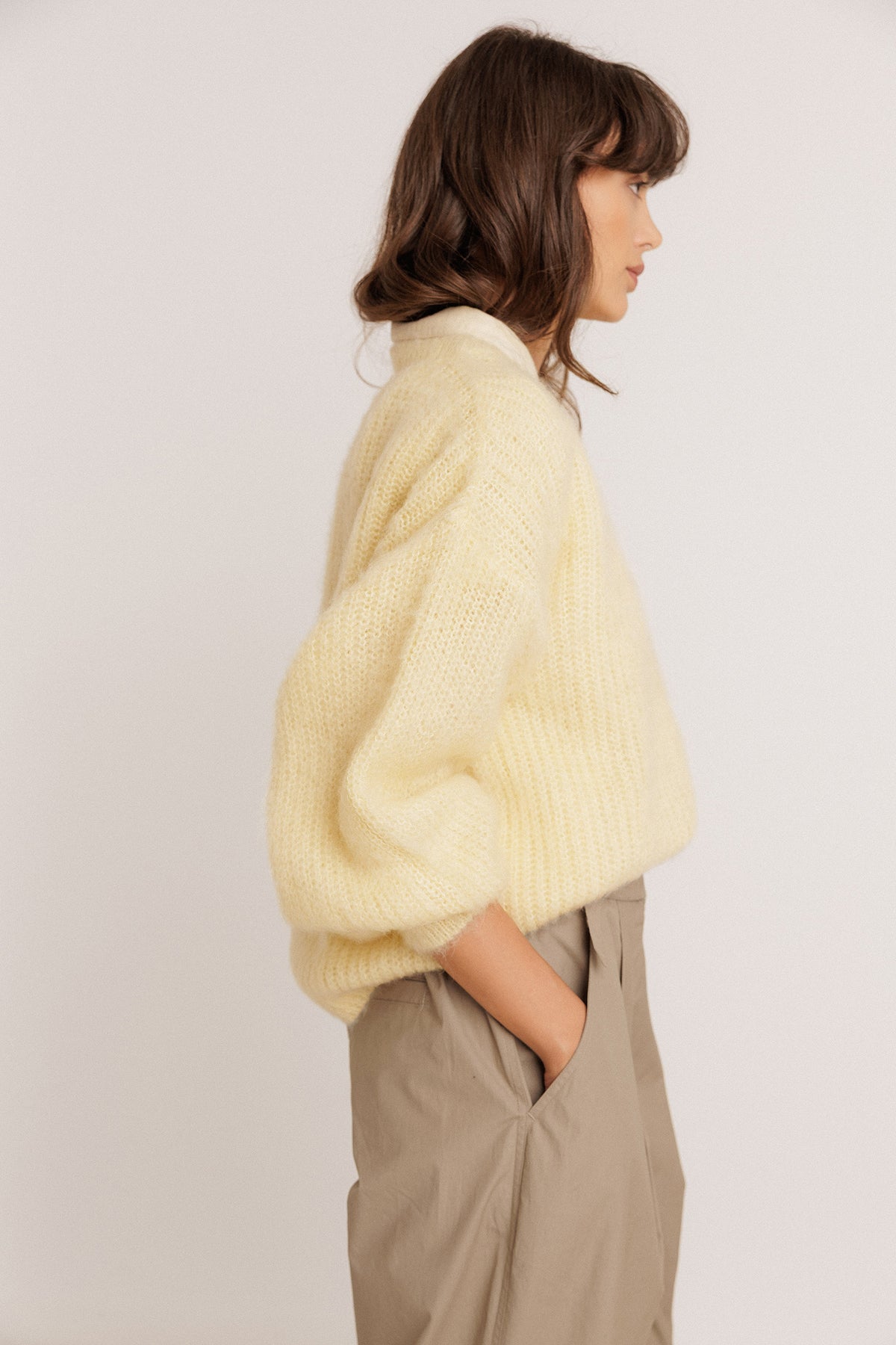 PULL MOHAIR EFFET BROSSÉ