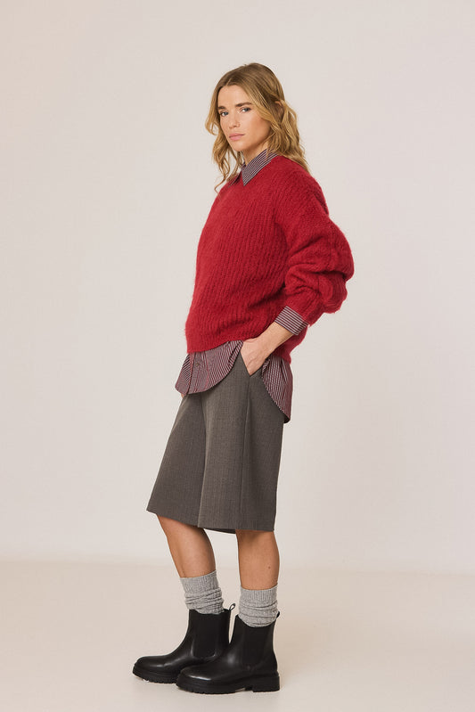 BRUSHED-EFFECT MOHAIR SWEATER 3