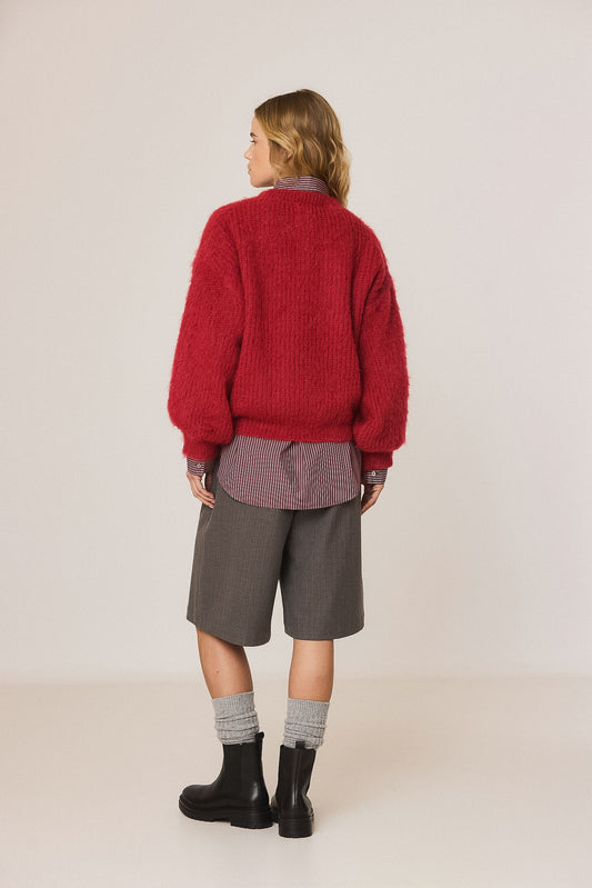 BRUSHED-EFFECT MOHAIR SWEATER 4