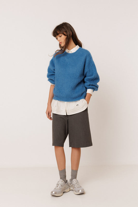 BRUSHED-EFFECT MOHAIR SWEATER 2