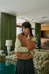 ALPACA MAXI-DIAMOND INTARSIA SWEATER
