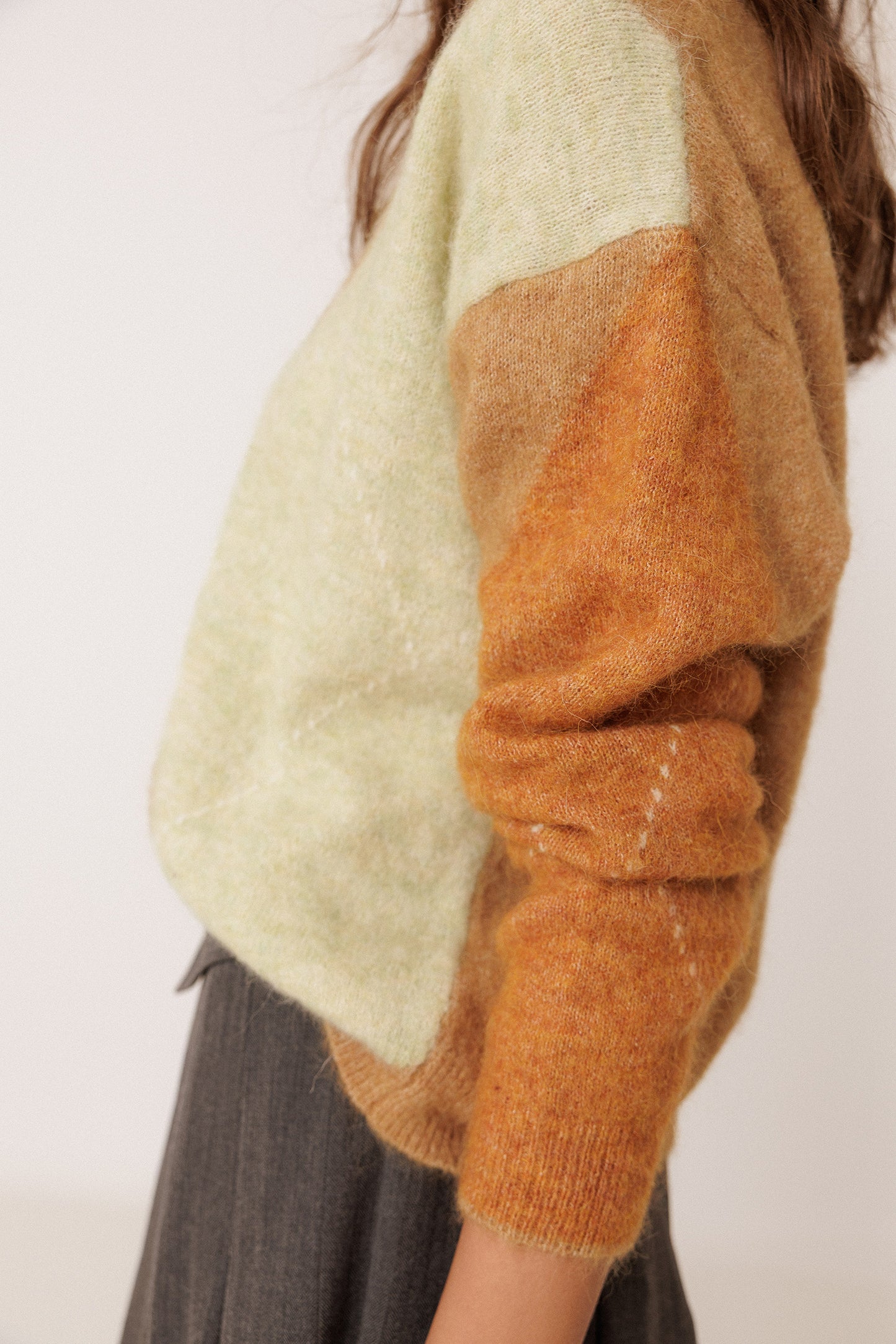 ALPACA MAXI-DIAMOND INTARSIA SWEATER