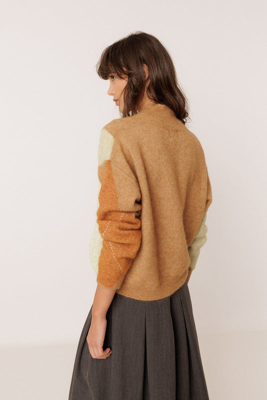 ALPACA MAXI-DIAMOND INTARSIA SWEATER 3