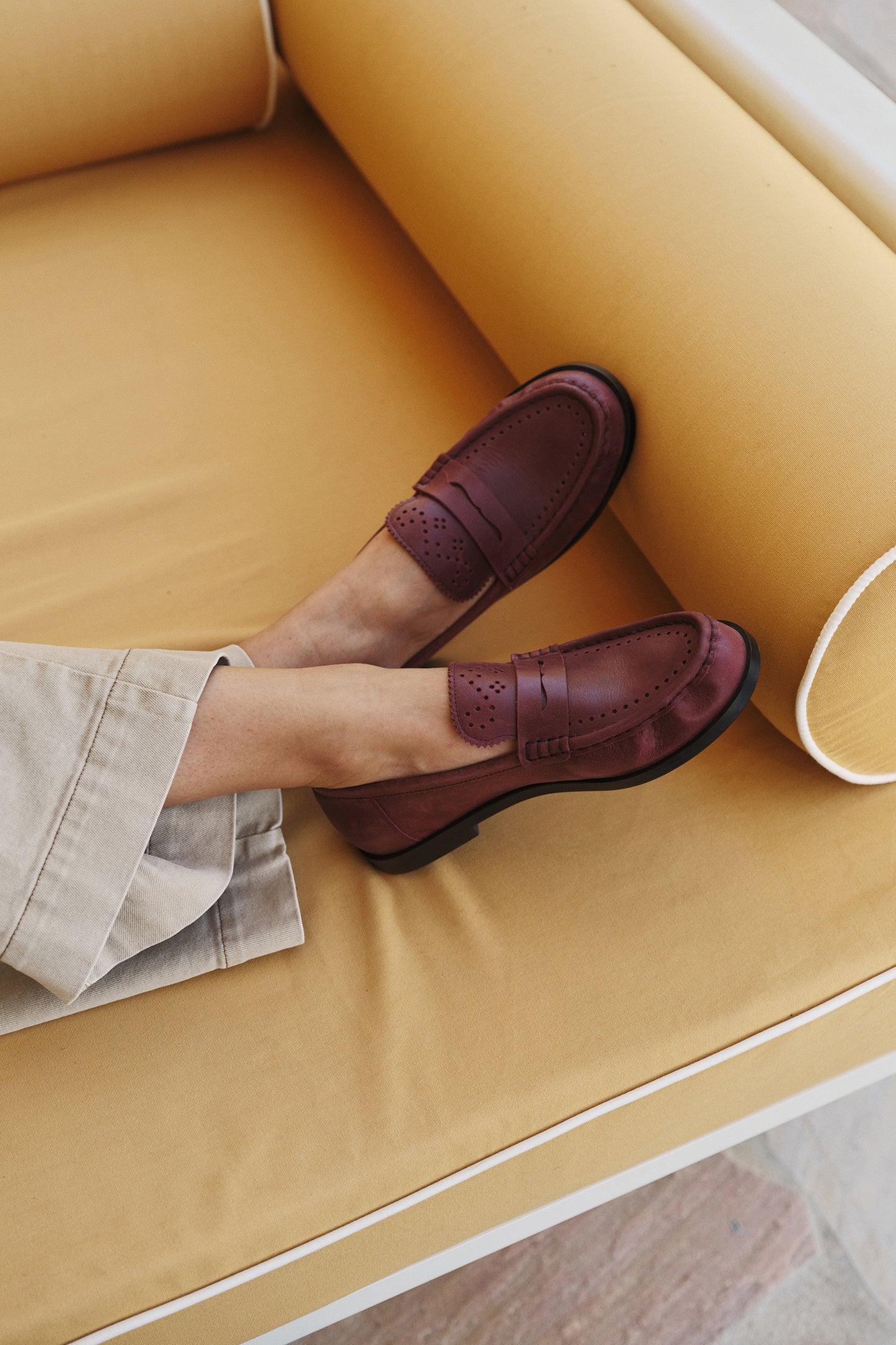 PERFORATED LEATHER LOAFERS