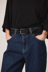CEINTURE EN CUIR BRODÉE