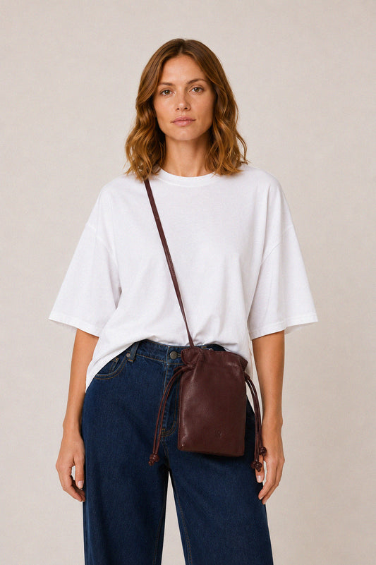 MINI RUCHED-LEATHER BAG 2