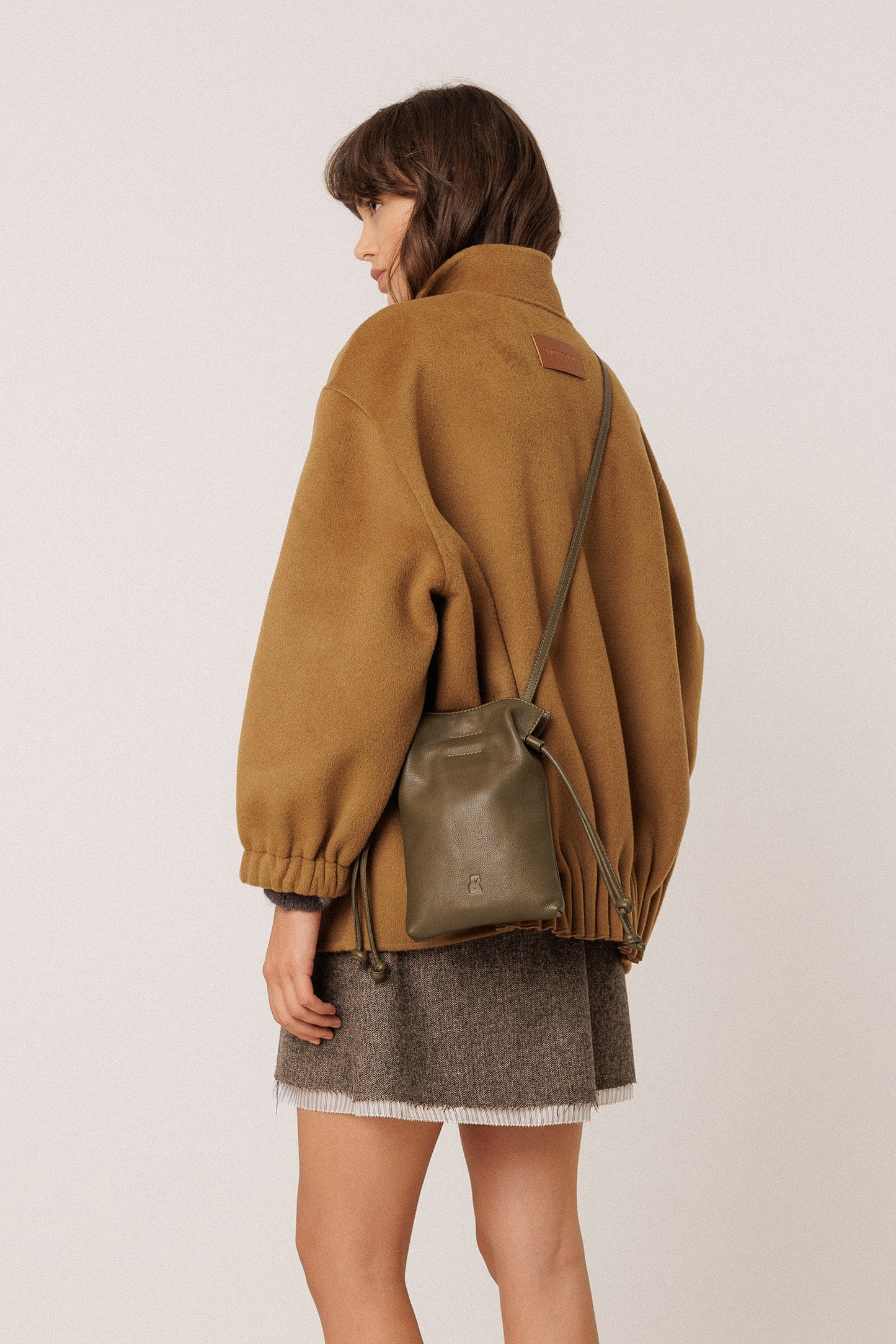 MINI SAC EN CUIR FRONCÉ