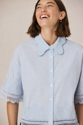 EMBROIDERED POPLIN SHIRT