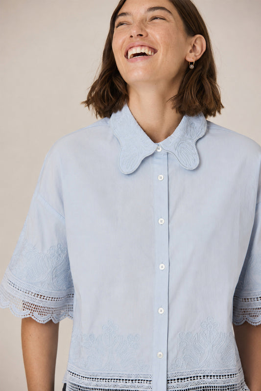 EMBROIDERED POPLIN SHIRT 1
