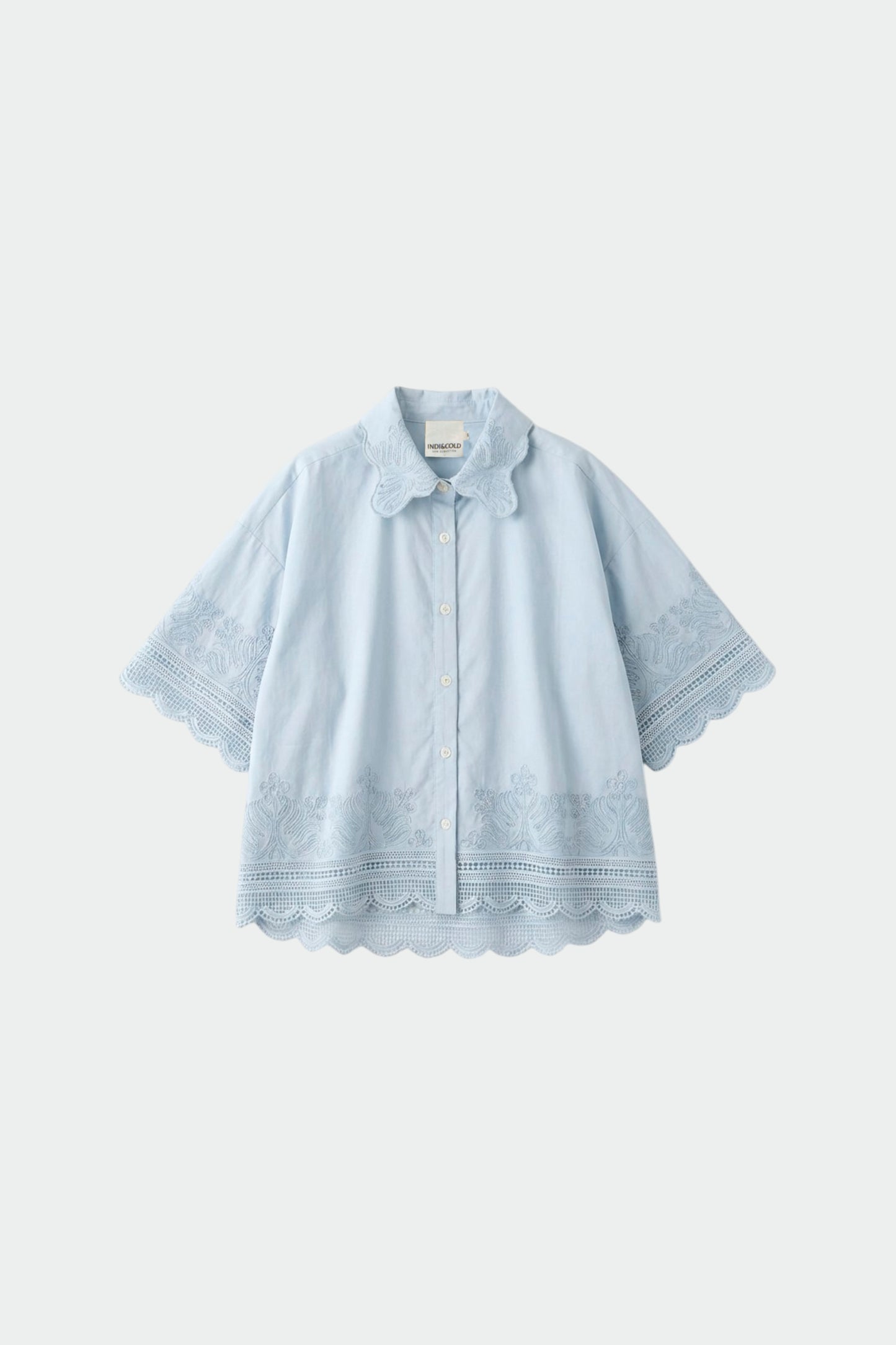 EMBROIDERED POPLIN SHIRT