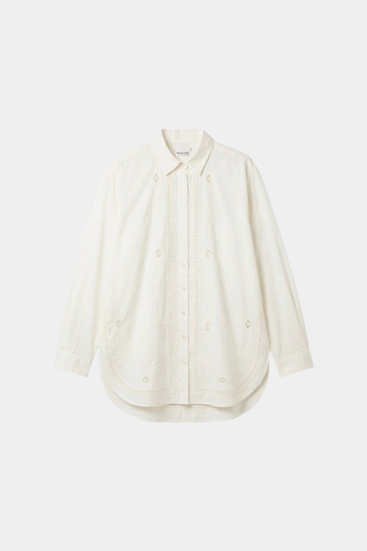 EMBROIDERED POPLIN MAXI SHIRT 6