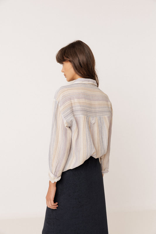 STRIPED DOUBLE-GAUZE SHIRT 4