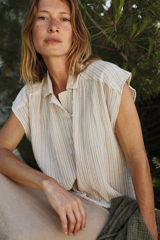 BLOUSE RAYURES DOUBLE GAZE 3