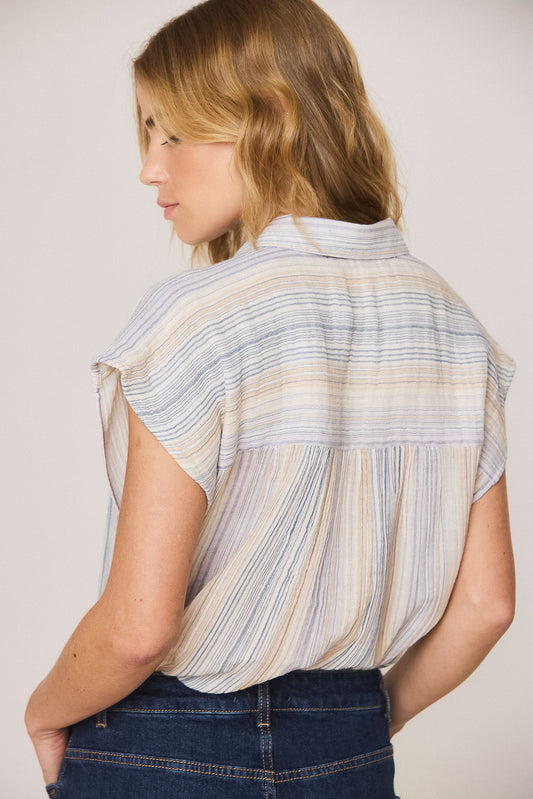 BLOUSE RAYURES DOUBLE GAZE 4