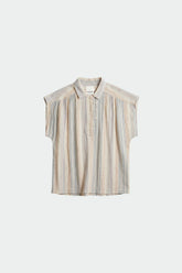 STRIPED DOUBLE-GAUZE BLOUSE