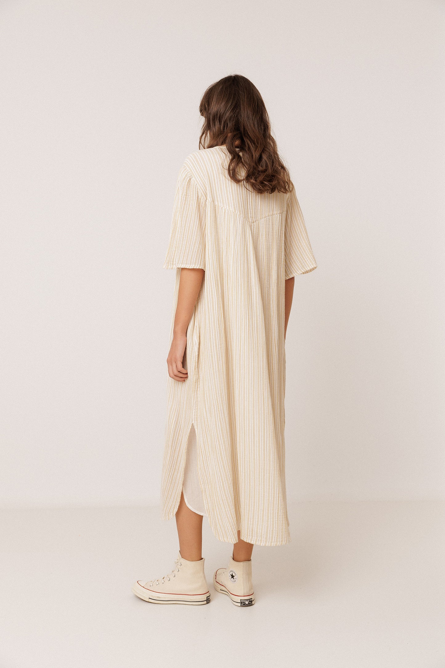 ROBE RAYURES DOUBLE GAZE